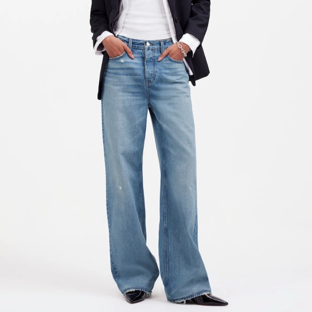 Madewell Low-Slung Baggy Jeans In Hamburg Wash Size 29